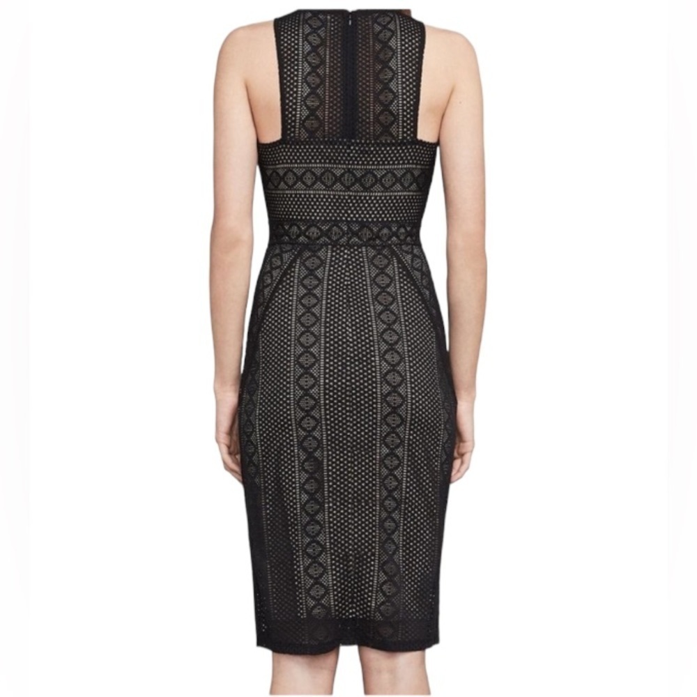 BCBG MaxAzria Dena Black Lace Mesh Dress Size‎ S - Picture 2 of 11
